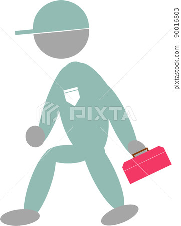 行走工人的象形圖 90016803