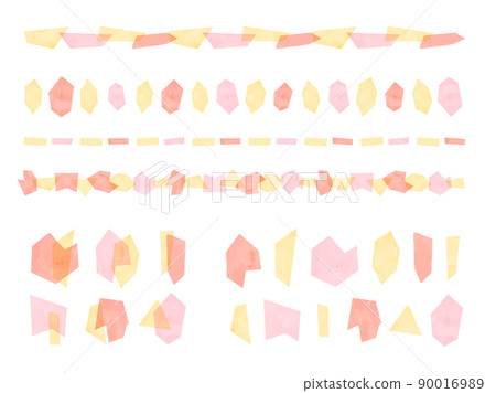 Watercolor-style geometric parts vector background / line material set Apple Watercolor-style geometric parts vector background / line material set Apple 90016989
