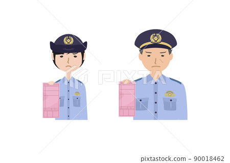 夏裝警員手持紅票（上身） 90018462