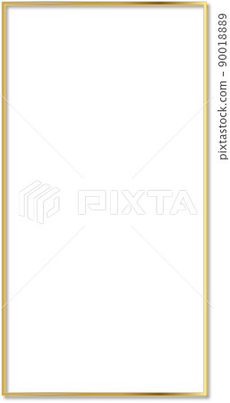 Rectangular Golden Frame Story cut out isolated Rectangular Golden Frame Story cut out isolated 90018889