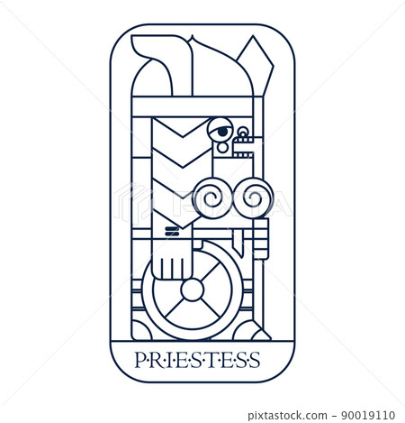Priestess viking warrior valkyrie with a braid in a winged helmet 90019110