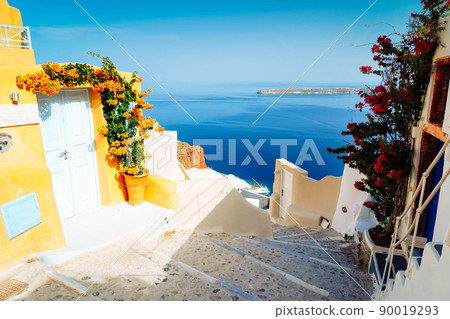 beautiful details of Santorini island, Greece beautiful details of Santorini island, Greece 90019293
