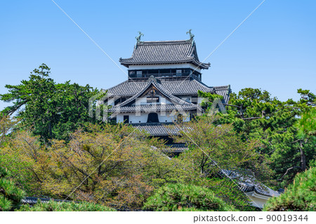 島根縣松江市，晴天國寶松江城 90019344