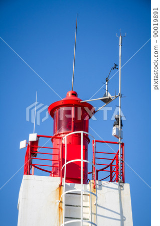 Saint-Malo lighthouse and pier, Brittany, France 90019891