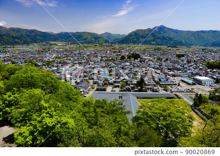 Echizen Ono City, a castle in the sky, a spectacular view from the castle tower of Echizen Ono Castle, 100 famous mountains, Mt. Arashima 90020869