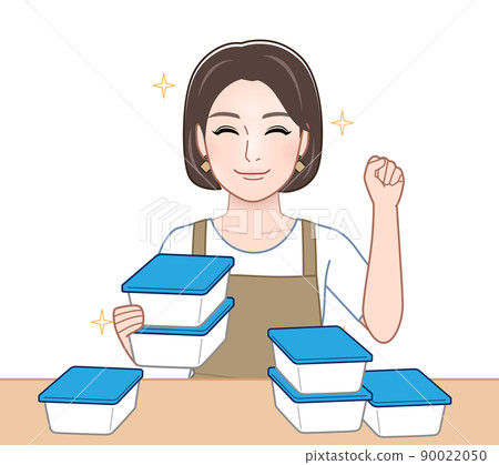 Young woman working in the kitchen 90022050