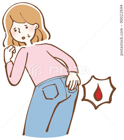 Butt blood female illustration 90022694