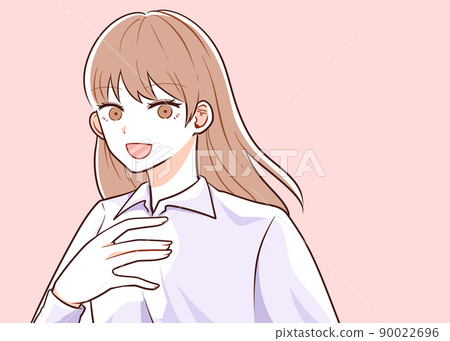 Refreshing woman illustration 90022696