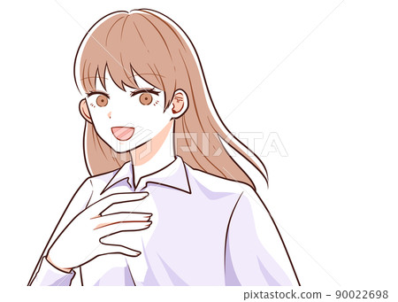 Refreshing woman illustration 90022698