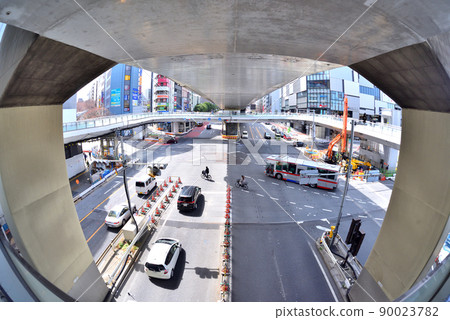 National highway under the Shibuya Metropolitan Expressway 90023782