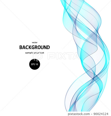 Abstract smooth color wave vector. Curve flow blue motion illustration. Smoke design. Vector lines. eps 10 Abstract smooth color wave vector. Curve flow blue motion illustration. Smoke design. Vector lines. eps 10 90024124