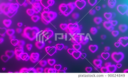 Glowing hearts icons Glowing hearts icons 90024849