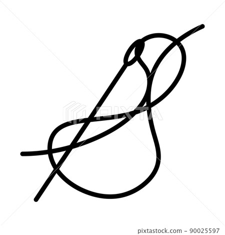 Sewing Needle With Thread Icon 90025597