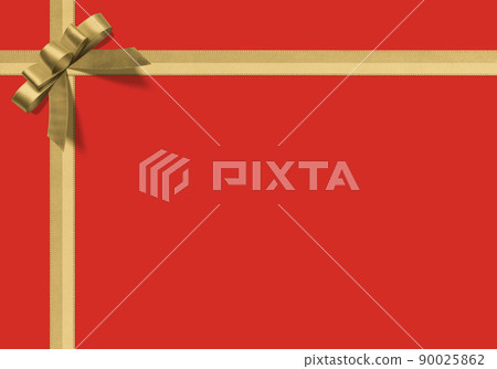 優雅的金色彩帶是時尚的深紅色背景 90025862