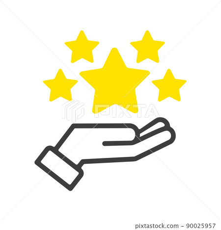 Illustration of the hand of a person who has a yellow 5 star --Image material of evaluation, word of mouth, review Illustration of the hand of a person who has a yellow 5 star --Image material of evaluation, word of mouth, review 90025957
