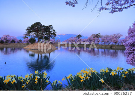 Cherry blossoms at the bank of six roads in Ina City, Nagano Prefecture Cherry blossoms at the bank of six roads in Ina City, Nagano Prefecture 90026257