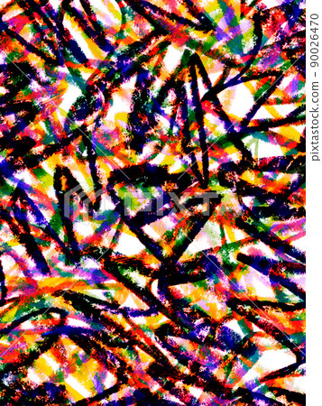 Shaka Shaka graffiti art freely drawn with crayons 90026470