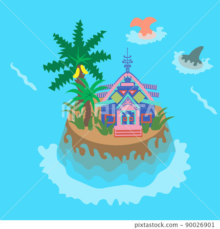 [Vector] Summer Resort Pension Island Illustration Individual 07 90026901