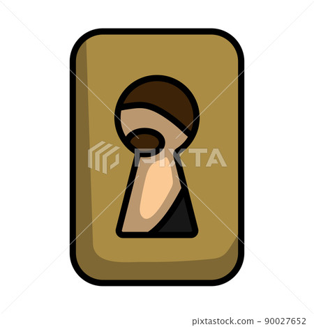 Criminal Peeping Through Keyhole Icon Criminal Peeping Through Keyhole Icon 90027652
