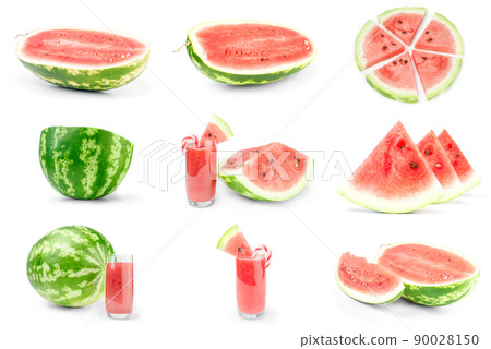 Set of Watermelon isolated on a white background Set of Watermelon isolated on a white background 90028150