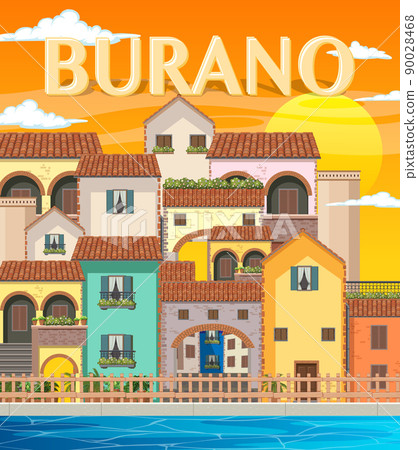 Scene with many buildings in city 90028468