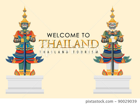 Giant demons Thailand attraction and landscape icon Giant demons Thailand attraction and landscape icon 90029039