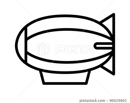 簡單的飛艇線描圖標 簡單的飛艇線描圖標 90029801