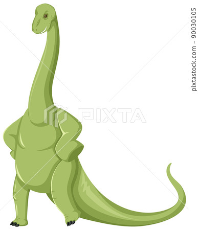 A dinosaur brontosaurus on white background 90030105
