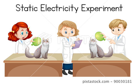 Science experiment with static electricity 90030181