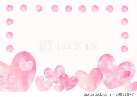 Pink cute heart frame valentine day - Stock Illustration [90031077] - PIXTA