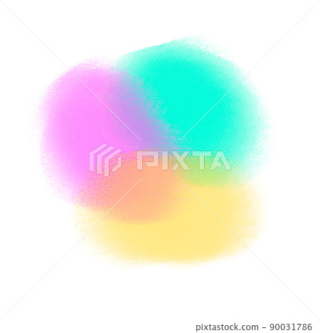Multicolored paint spots. Imitation of watercolor, transparent texture 90031786