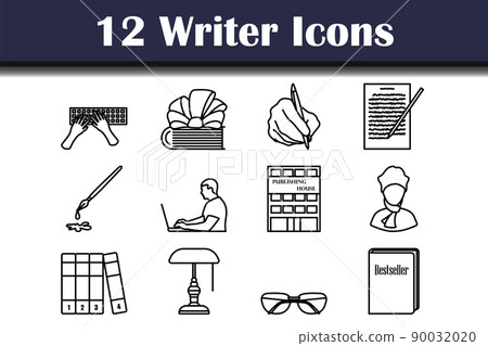 Writer Icon Set Writer Icon Set 90032020