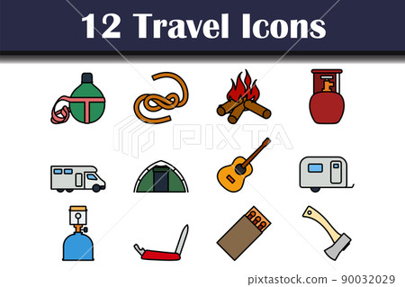 Travel Icon Set - Stock Illustration [90032029] - PIXTA