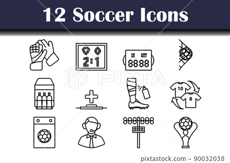 Soccer Icon Set Soccer Icon Set 90032038