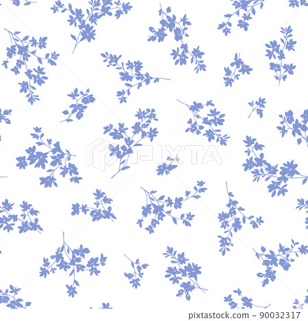 Cute Liberty-like florets pattern, - Stock Illustration [90032317] - PIXTA