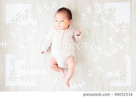 White jigsaw puzzle baby idea imagination possibility White jigsaw puzzle baby idea imagination possibility 90032516