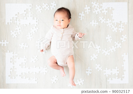 White jigsaw puzzle baby idea imagination possibility White jigsaw puzzle baby idea imagination possibility 90032517