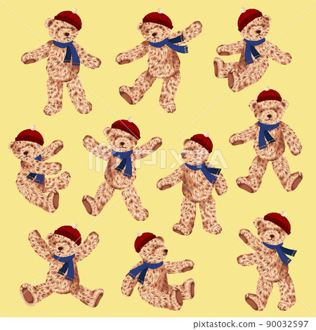 Cute bear vector material, 90032597