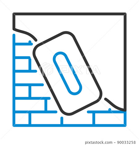 Icon Of Plastered Brick Wall Icon Of Plastered Brick Wall 90033258