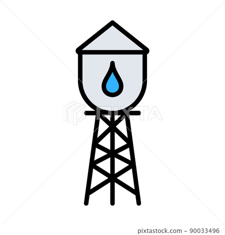 Water Tower Icon Water Tower Icon 90033496