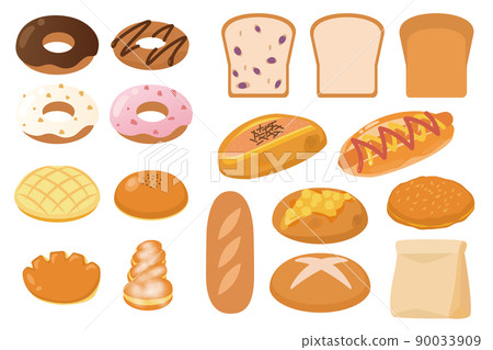麵包材料集 （矢量） 90033909