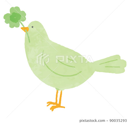 Green bird and clover 90035293