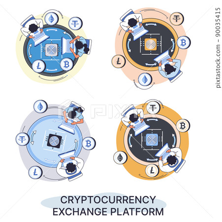Cryptocurrency exchange platform and blockchain. Bitcoin mining, exchange platform, investment technology 90035415