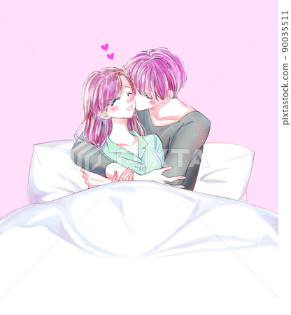 穿著睡衣調情的男女 90035511