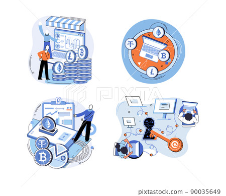 Cryptocurrency exchange platform, marketplace. Financial digital payment, blockchain technology Cryptocurrency exchange platform, marketplace. Financial digital payment, blockchain technology 90035649