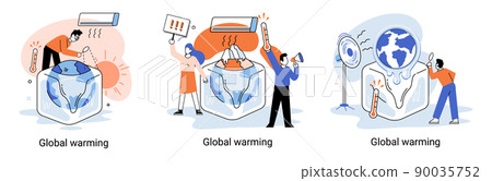 Change climate. Nature biodiversity mother earth. Metaphor of climate change and saving planet, World Environment Day 90035752