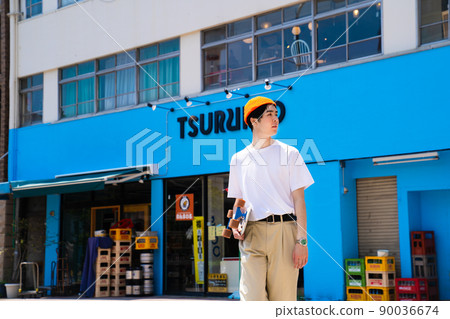 Fashionable skater portrait street fashion Fashionable skater portrait street fashion 90036674