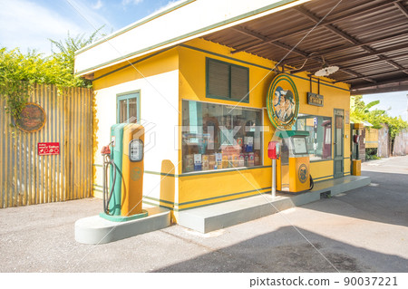 gas station pumps. Old Vintage technology Fuel Dispenser fossil fuel energy for car vehicle transportation. gas station pumps. Old Vintage technology Fuel Dispenser fossil fuel energy for car vehicle transportation. 90037221