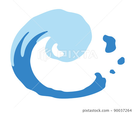 Japanese-style waves inspired by liquid animation 90037264