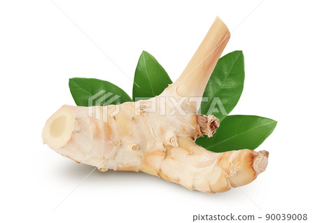 Fresh galangal root isolated on white background with clipping path and full depth of field. 90039008